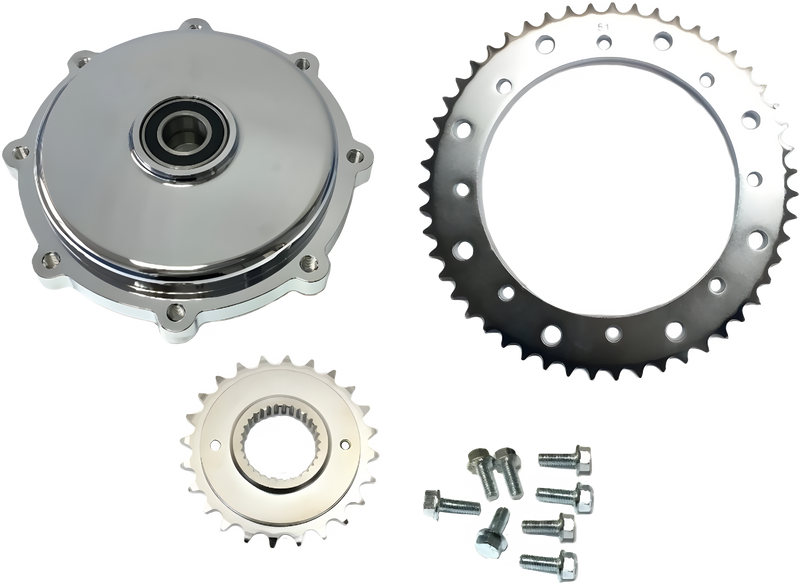 Harddrive Cush Drive Chain Conversion Kit - Conv KIT Chrome `17-UP FLH/FLT — Harley-Davidson (2017-2022)