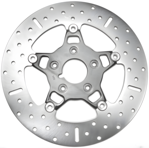 EBC Street Brake Rotor - Fsd009blk Floating Chrome/Black — Harley-Davidson Softail Springer, Electra Glide Classic, Sportster 883 (1984-2005)
