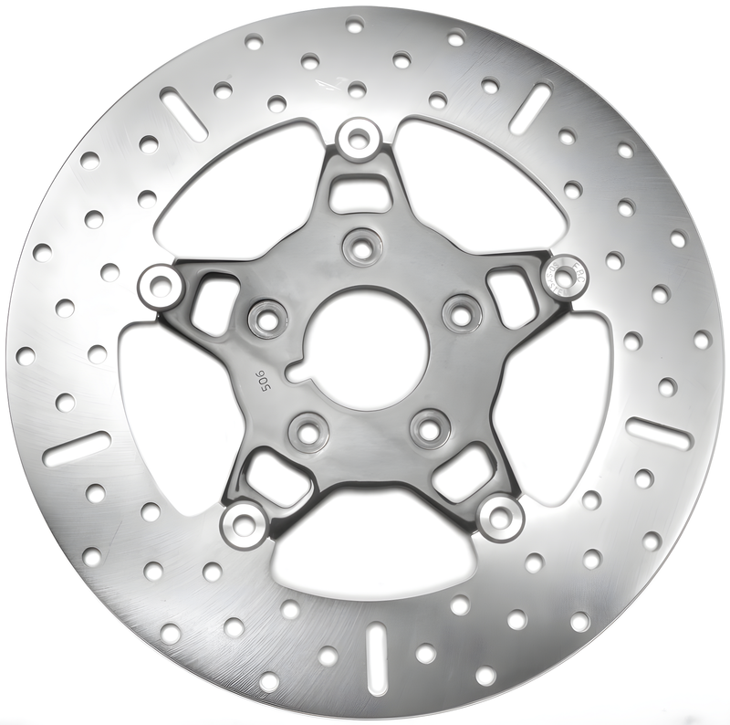 EBC Street Brake Rotor - Fsd009blk Floating Chrome/Black — Harley-Davidson Softail Springer, Electra Glide Classic, Sportster 883 (1984-2005)