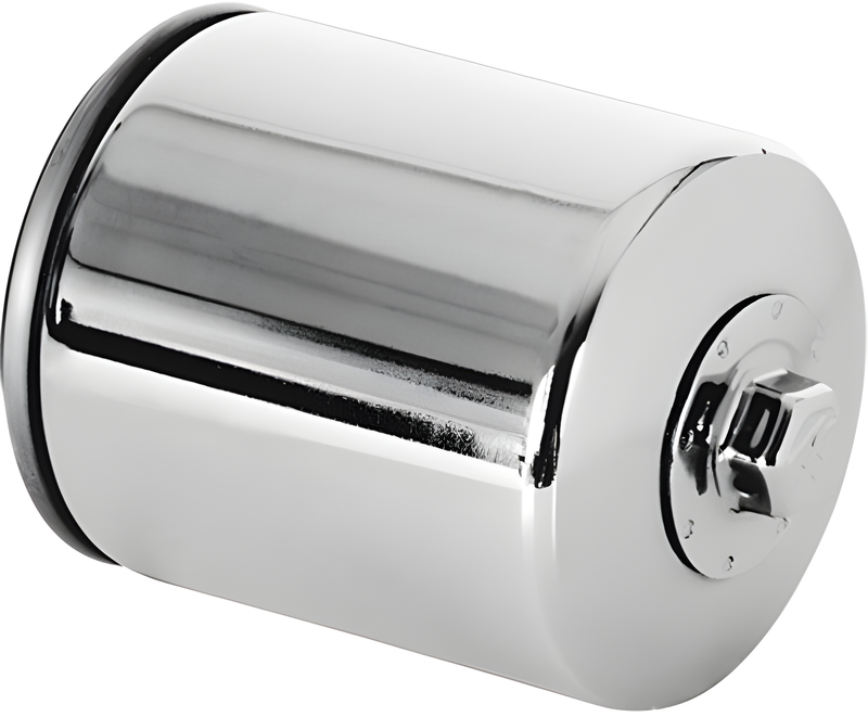 K&N Oil Filter - Chrome — Harley-Davidson Sportster 1200 Custom, Sportster 883, Sportster 883 Hugger (1980-2022)