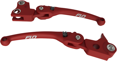 Flo Motorsports MX Style Adjustable Lever - SET RED `2017-2020 FLH/FLT — Harley-Davidson (2017-2020)