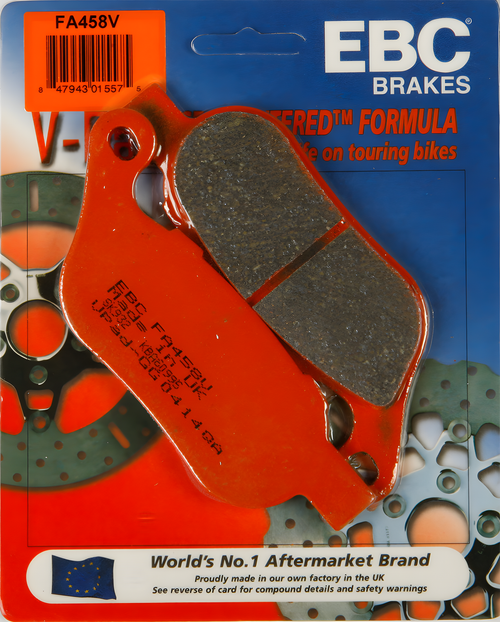 EBC Semi-Sintered Brake Pads - Fa458v V-Series — Harley-Davidson Softail Fat Boy, Softail Heritage Classic, Softail Deluxe (2008-2017)