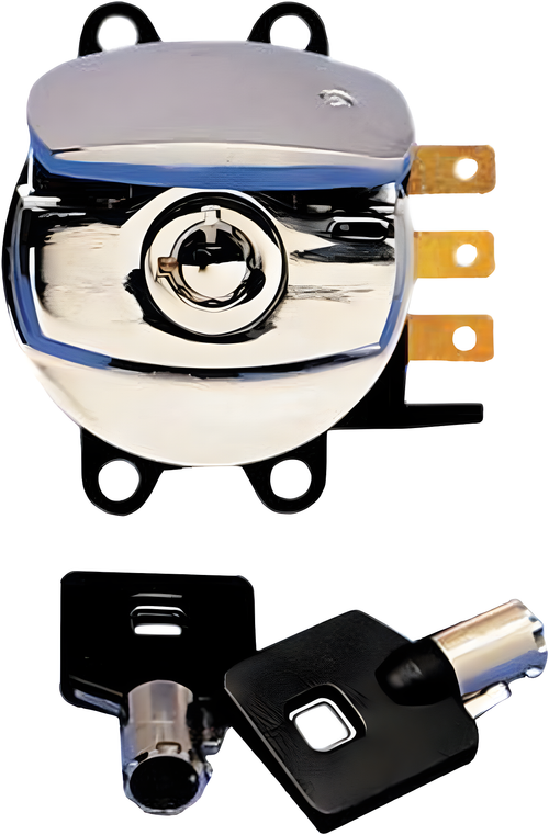 Harddrive Side Hinge Ignition Switch - Fxst/Flst Chrome — Harley-Davidson Road King, Softail Heritage Classic, Softail Fat Boy (2011-2020)