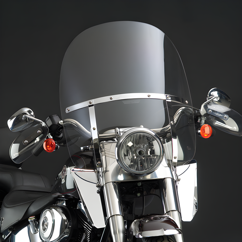 National Cycle Switchblade 2-Up Windshield - CLR FL Softail — Harley-Davidson Softail Heritage Classic, Softail Fat Boy, Softail Deluxe (1986-2017)