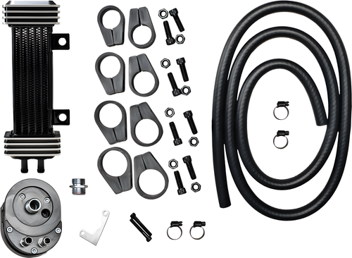 JAGG Slimline Vertical Oil Cooler System — Harley-Davidson Electra Glide Classic, Softail Heritage Classic, Electra Glide Ultra Classic (1984-2019)