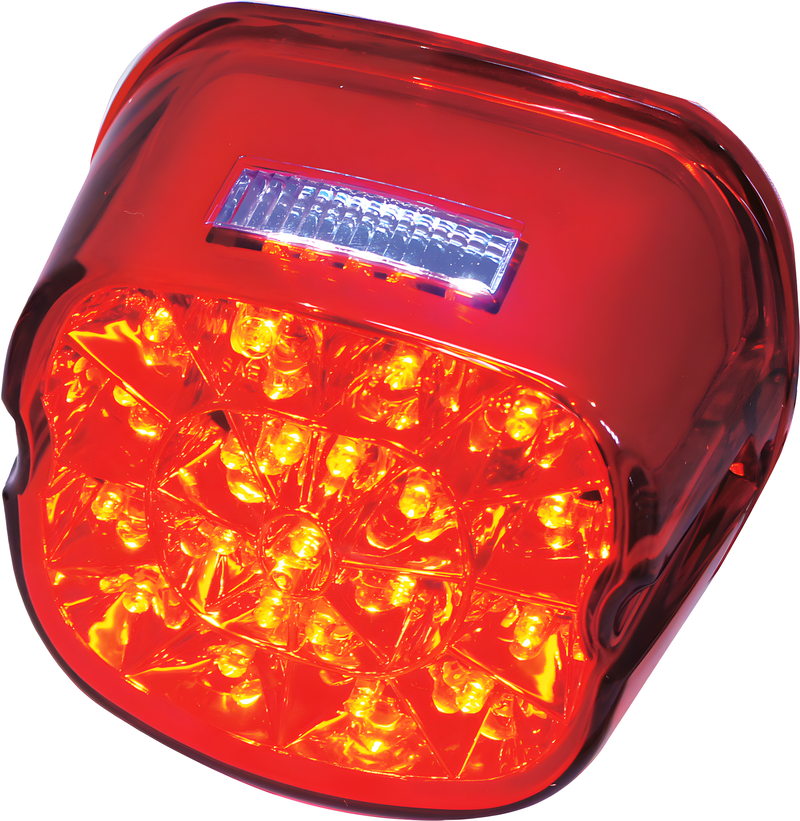 Harddrive Laydown LED Taillight - RED Lens — Harley-Davidson Softail Heritage Classic, Softail Fat Boy, Dyna Low Rider (2003-2017)