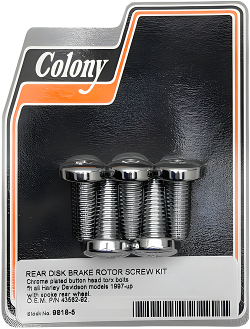 Colony Machine Brake Rotor Screw Kit - Hardware Rear Torx Screw KIT