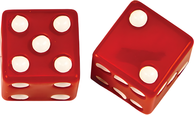 Harddrive Valve Stem Caps - RED Dice PR