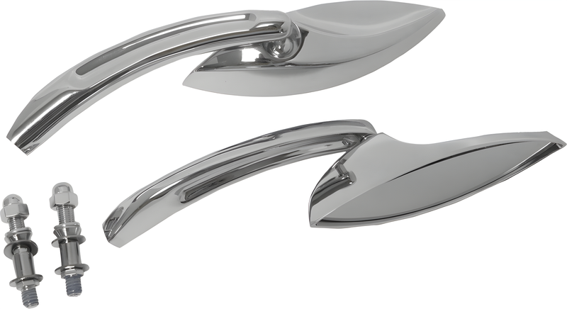 Harddrive Elliptical Custom Die Cast Mirror - Chrome