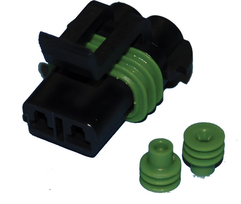 NAMZ Custom Cycle Delphi WeatherPack Female Connectors - 2-Wire Female Connector