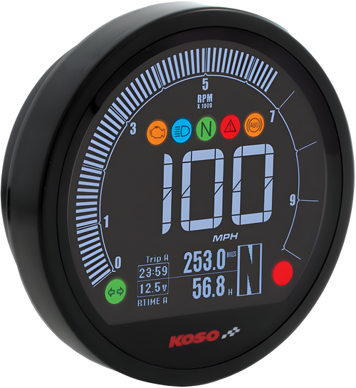 Koso DL-04HD MultiMeter - Multifunction Meter `2004-2013 XL 2004-2011 FXD — Harley-Davidson (2004-2014)