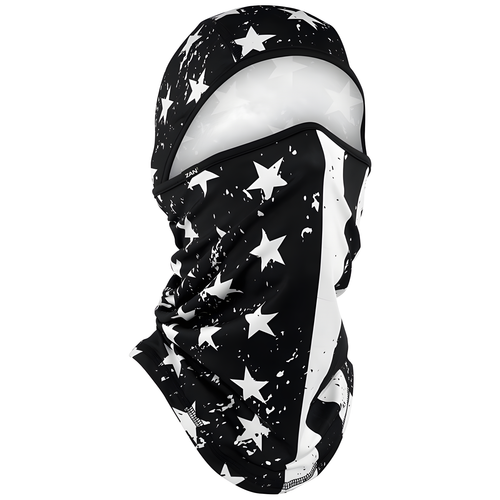 Zan Sportflex Series Convertible Balaclava - Black & White Flag