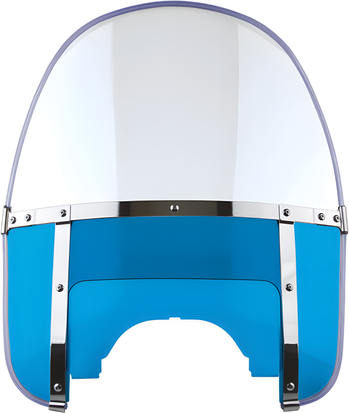 National Cycle Heritage Beaded Windshield - WS Blue/Clear W/Adjustable Window — Harley-Davidson (1980-2017)