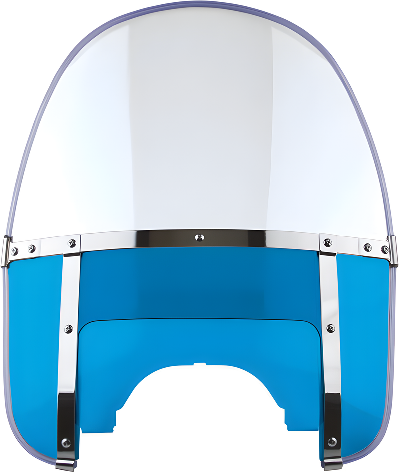 National Cycle Heritage Beaded Windshield - WS Blue/Clear W/Adjustable Window — Harley-Davidson (1980-2017)