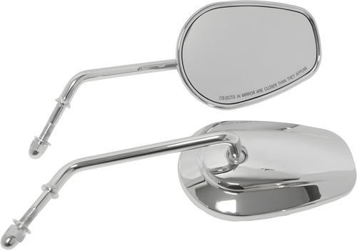 Harddrive OEM Style Tapered Mirror - OE Style Tapered Long Stem Chrome