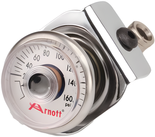 Arnott Pressure Gauge & Bracket - Chrome