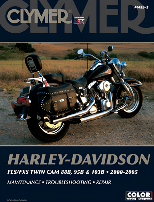Clymer Repair Manual - Harley Davidson FLS/FXS — Harley-Davidson Softail Heritage Classic, Softail Fat Boy, Softail (2000-2005)