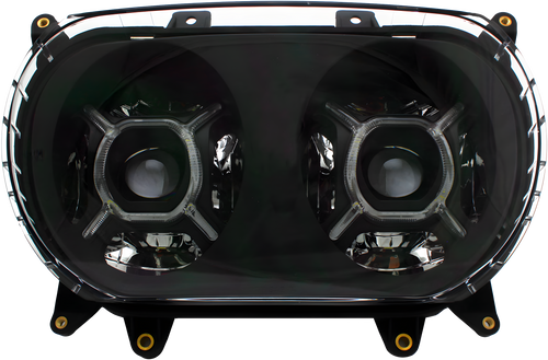 Cyron Road Glide Healdlights - Headlights `2015-2022 Black — Harley-Davidson Road Glide Special, Road Glide, Road Glide Custom (2015-2022)