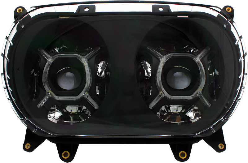 Cyron Road Glide Healdlights - Headlights `2015-2022 Black — Harley-Davidson Road Glide Special, Road Glide, Road Glide Custom (2015-2022)