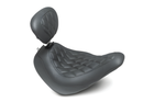 Mustang Motorcycle Solo with Driver Backrest Diamond — 2018-2021 Harley-Davidson Low Rider
