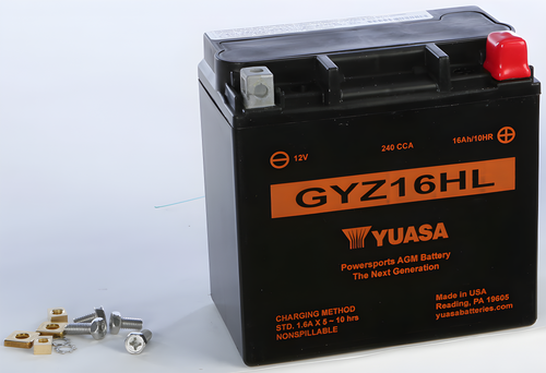 Yuasa GYZ Series AGM Battery - Gyz16hl Sealed Factory Activated