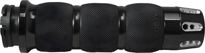Avon Air Cushioned Grips - Cushion Grips Gatlin Black — Harley-Davidson Softail Heritage Classic, Softail Fat Boy, Electra Glide Classic (1984-2018)