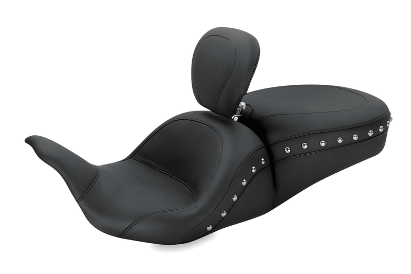 Mustang Motorcycle 1 Piece with Driver Backrest Studs — 2008-2021 Harley-Davidson