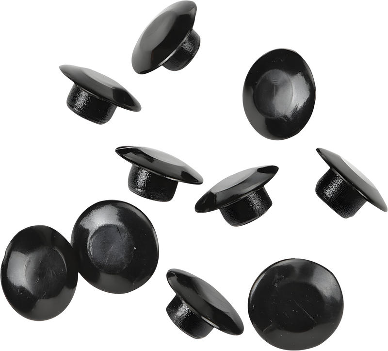 Harddrive Handlebar Clamp Plug Cap - Bolt Caps Black 10/PK