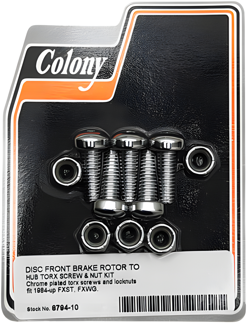 Colony Machine Brake Rotor Screw Kit - Hardware Front Torx Screw KIT