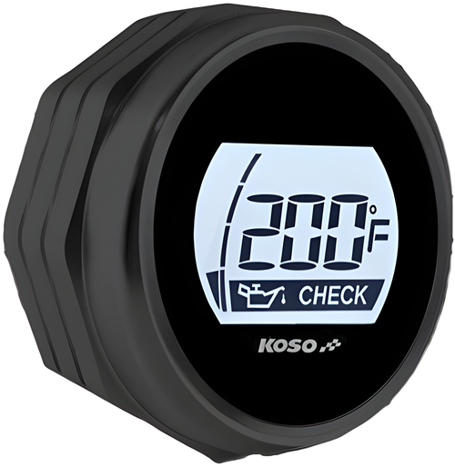Koso Digital Oil Temperature Dipstick - Black Fits 2007-2016 FLH/FLT — Harley-Davidson (2007-2016)