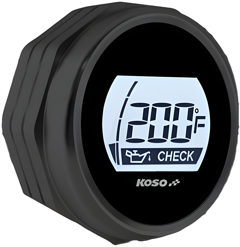 Koso Digital Oil Temperature Dipstick - Black Fits 2007-2016 FLH/FLT — Harley-Davidson (2007-2016)