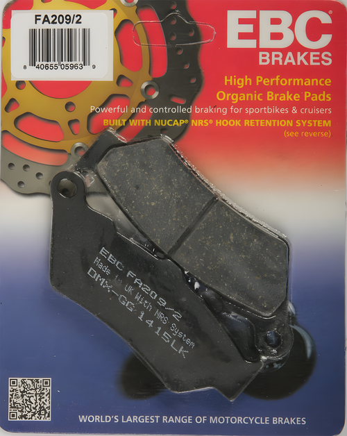 EBC Standard Brake Pads — Harley-Davidson & Indian Motorcycle 500 Street, 750 Street, Scout (2016-2019)