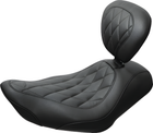 Mustang Motorcycle Solo with Driver Backrest Diamond — 2004-2021 Harley-Davidson Sportster Wide