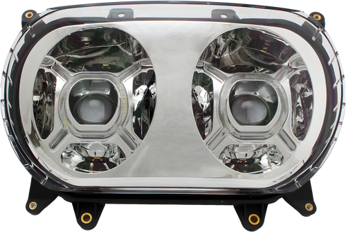 Cyron Road Glide Healdlights - Headlights `2015-2022 Chrome — Harley-Davidson Road Glide Special, Road Glide, Road Glide Custom (2015-2022)