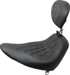 Mustang Motorcycle Solo with Driver Backrest Diamond — 1984-2006 Harley-Davidson