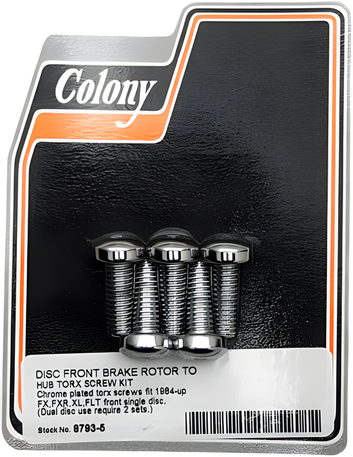 Colony Machine Brake Rotor Screw Kit - Hardware Front Torx Screw KIT