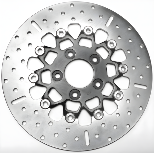 EBC Street Brake Rotor - Rsd020blk Floating Chrome/Black — Harley-Davidson Dyna Low Rider, Dyna Wide Glide, Softail Fat Boy (2000-2019)