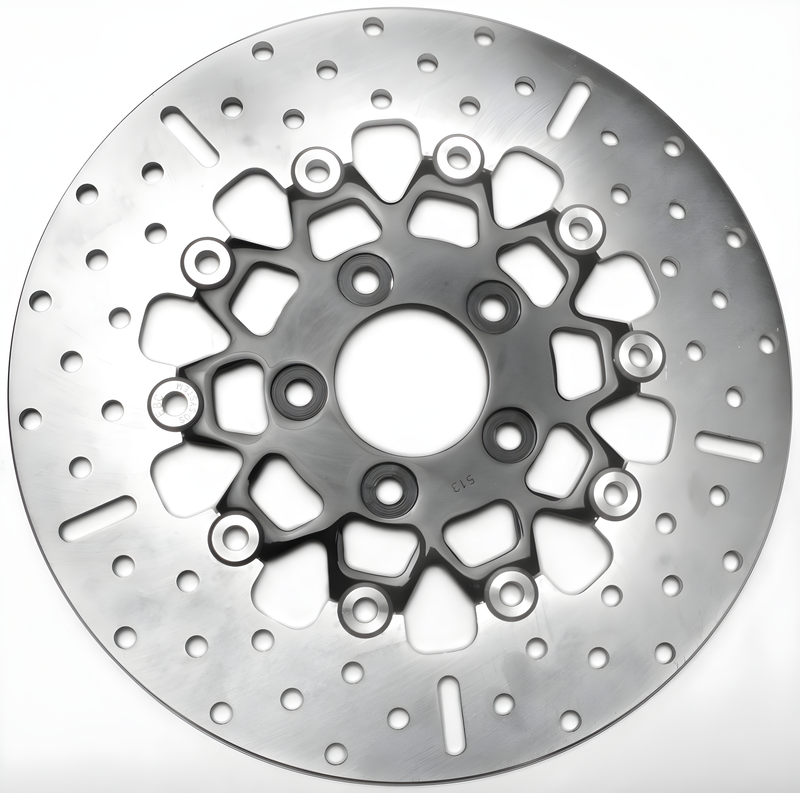 EBC Street Brake Rotor - Rsd020blk Floating Chrome/Black — Harley-Davidson Dyna Low Rider, Dyna Wide Glide, Softail Fat Boy (2000-2019)