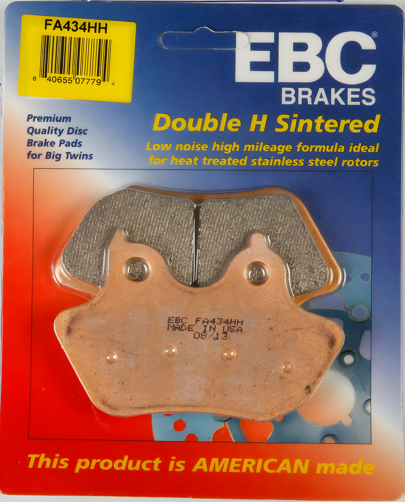 EBC Standard Brake Pads - Fa434h Double-H Sintered — Harley-Davidson Softail Springer Classic, Softail, Softail Night Train (2006-2007)