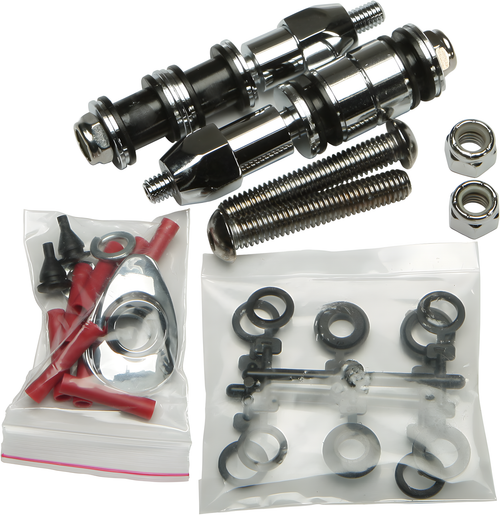 Harddrive Detachable Sissy Bar Docking Hardware - KIT Chrome FXD/X/C/L 2002-2005