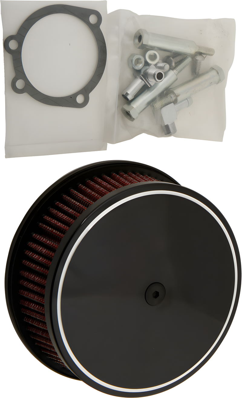 Harddrive Custom Round Air Cleaners - Cleaner HP Classic Smooth Black 5-7/8