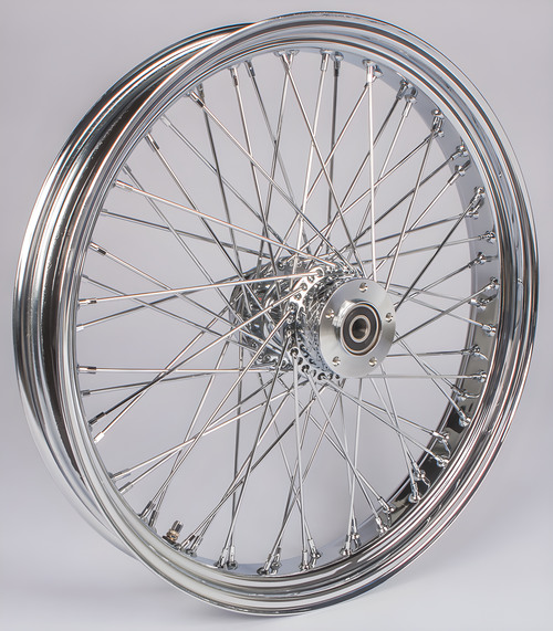 Harddrive Front 60 Spoke Wheels - 60-SPK DD Chrome 23x3.5 Wide-HUB 3/4