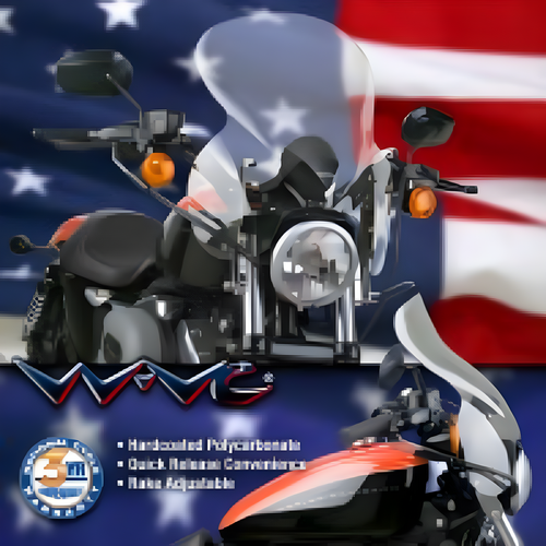 National Cycle Replacement Windshield — 1988-2021 Harley-Davidson Sportster Wave