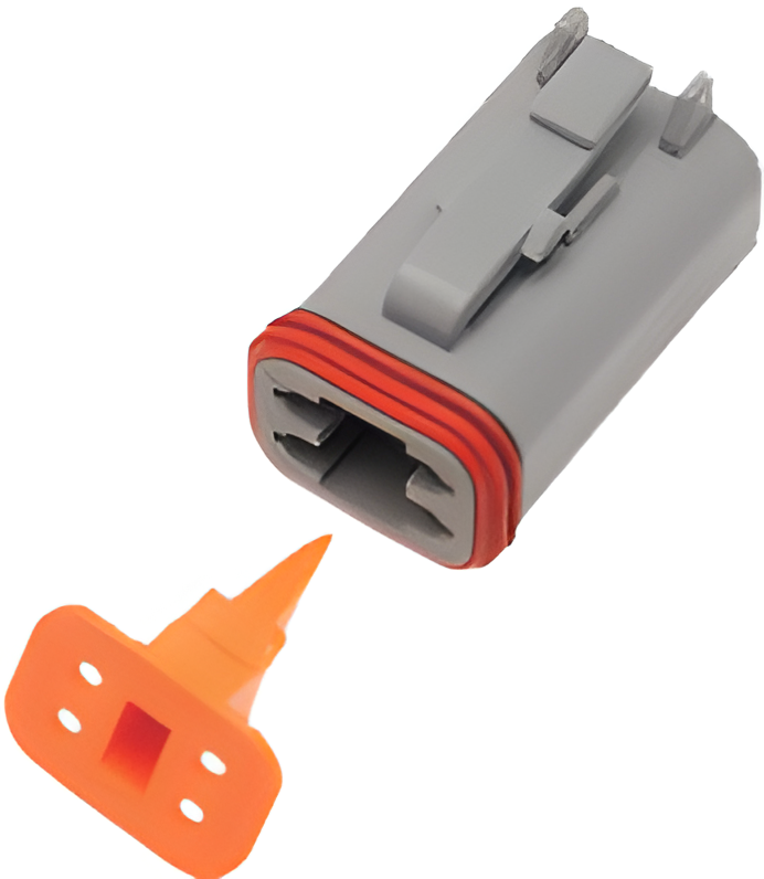 NAMZ Custom Cycle Deutsch DT Plug and Wedgelock - & Wdglck Hd# 72134-94gy — Harley-Davidson (1994-2026)