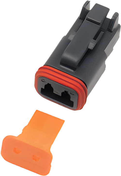 NAMZ Custom Cycle Deutsch DT Plug and Wedgelock - & Wdglck Hd# 72112-94bk