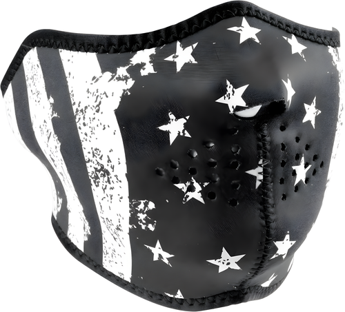 Zan Half Face Mask - Black/White