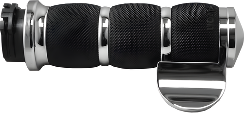 Avon Air Cushioned Grips - W/Cable Throttle Boss Chrome — Harley-Davidson Softail Heritage Classic, Softail Fat Boy, Electra Glide Classic (1984-2018)