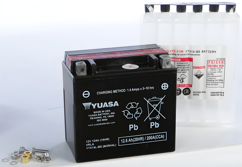 Yuasa AGM Maintenance Free Battery - Ytx14l-BS Maintenance Free