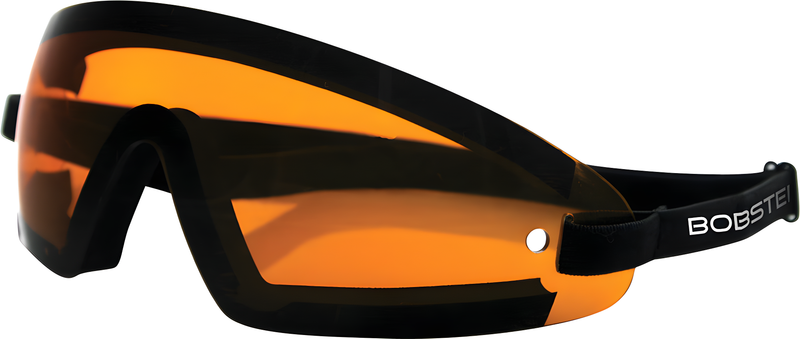 Bobster Wrap Around Goggles - Sunglasses Black W/Amber Lens