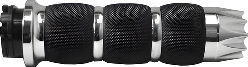 Avon Air Cushioned Grips - Cushion Grips Excaliber Chrome — Harley-Davidson Road King, Electra Glide Ultra Classic, Street Glide (2008-2019)